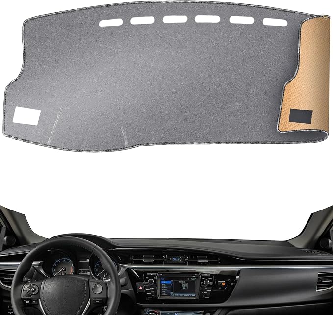 Dash Cover, Anti-Glare, Sun Protection, Dustproof, UV-Proof, Dashboard Covers, Interior Car Accessorie Fit for 2014-2019 to-yota Corolla, Grey