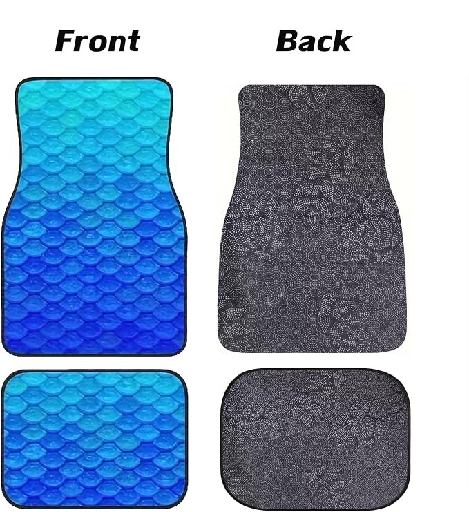 Car Floor Mats Non-Slip Automotive Floor Mats All-Weather Front Rear Car Floor Foot Mat Sets of 4 Pieces Foot Mats Rugs Carpet for Car Trucks SUV Sedans (NO.45)