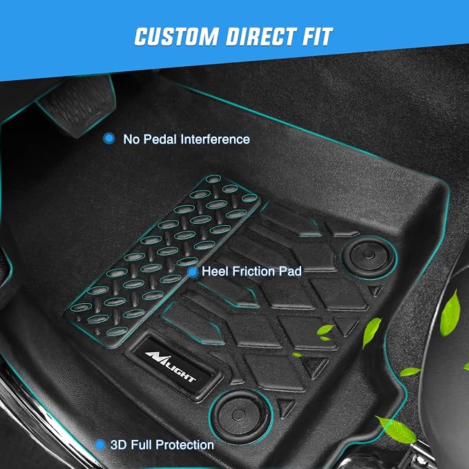 Nilight TPE Floor Mats for Toyota Camry Standard Models(FWD) 2018 2019 2020 2021 2022 2023 2024 (Not Fit for Hybrid or AWD),All Weather Custom Fit Heavy Duty Floor Liners