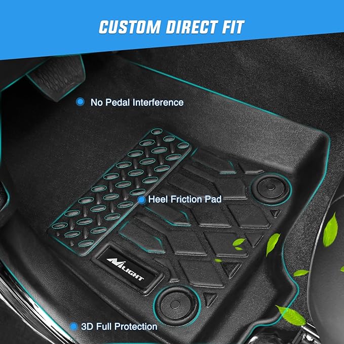 Nilight TPE Floor Mats for Chevy Cruze 2016 2017 2018 2019 2020 (Not for 2016 Limited and LT),All Weather Custom Fit Heavy Duty Floor Liners