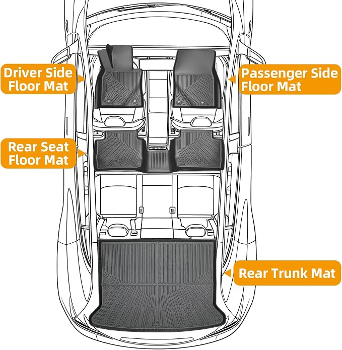 Floor Mats for Mazda CX30 2020 2021 2022 2023 2024 2025 2026, ONLY for AWD | TPE CX30 Floor Mats 1st & 2nd Row & Cargo Liner, Waterproof Summer Winter Non-Slip Floor Liners Car Accessories
