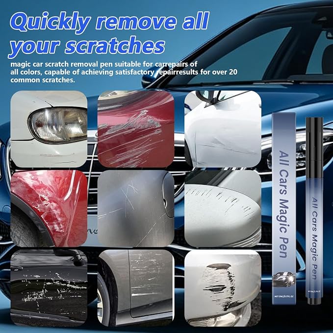 2026 New Magic Car Scratch Removal Pen,Professional Car Scratch Repair,SuitableVehicles And Colors All Cars Magic Pen,Easily And Quickly Repair Scratches, Spiral And Abrasion 0.17 FL OZ.