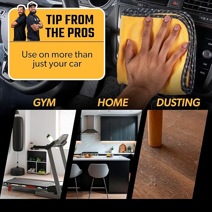 Chemical Guys, Professional Microfiber Towels, 16 x 16 in, Gold, 24 Pack | Ultra-soft, scratch-free towels to buff wax, dry panels and clean glass and interiors, machine washable