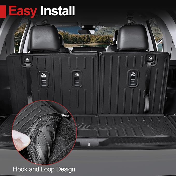 Cargo Mat for Honda Pilot 2023-2025 2026, All Weather TPE Cargo Liner with Backrest Mat Interior Protection for Honda Pilot TrailSport Touring Elite EXL Black Edition Accessories
