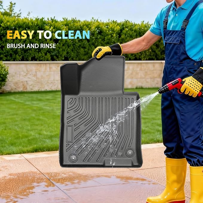 Floor Mats for Hyundai Sonata 2015-2019 & Kia Optima 2016-2019 | Custom Fit All Weather TPE Liners, Waterproof Anti-Slip Car Mats Accessories, Full Set Odorless Easy-Clean Mats & Cargo Liner