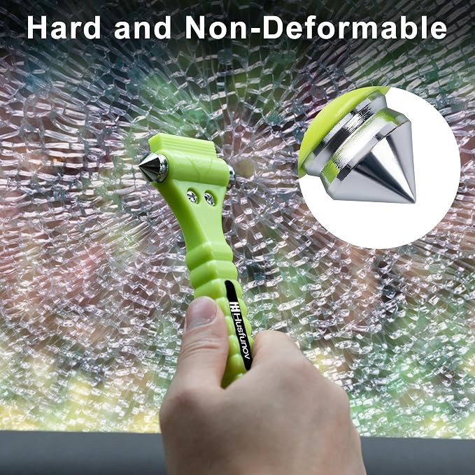 Car Window Breaker Hammer and Seat Belt Cutter 2-in-1，Emergency Escape Tool | Car Accessories, Auto Car Escape Tool，Safety Hammer for Family Rescue and Auto Traffic Accident Emergency Escape, 2 Packs