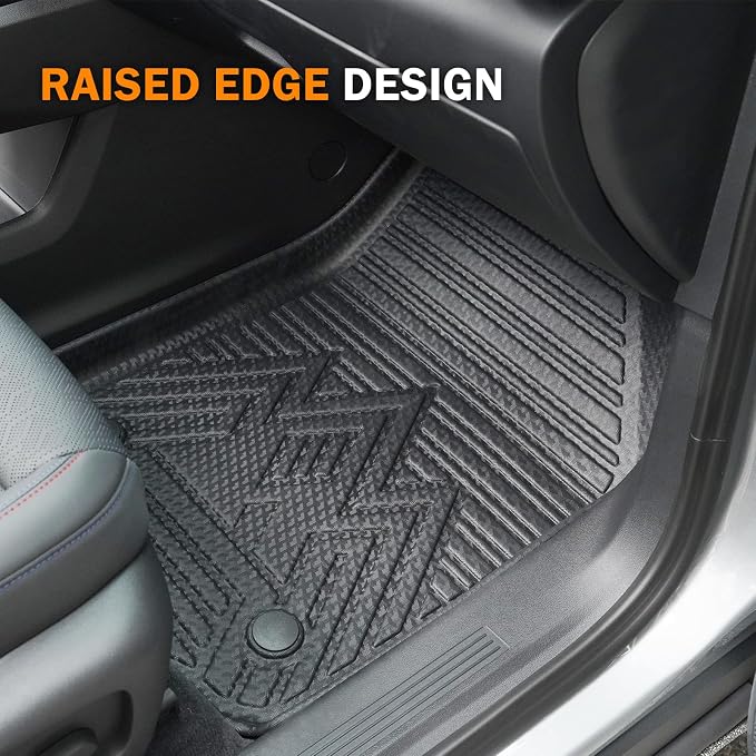 KUST Floor Mats for 2025-2026 Tesla Model Y Juniper (Standard Models Only) | Front Rear Car Mats Accessories, Trunk Cargo Mat, Door Sill Protector, All Weather Protection, TPE Rubber, Raised Edge