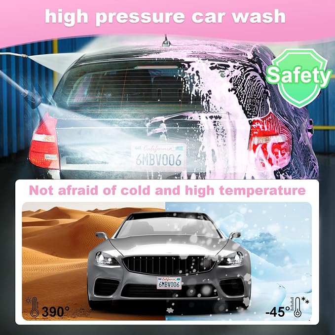 QUANQIUFEI 2 Pack Bling License Plate Frames for Women, Sparkly Rhinestone Diamond Car Accessories with Glitter Crystal Caps (Pink)