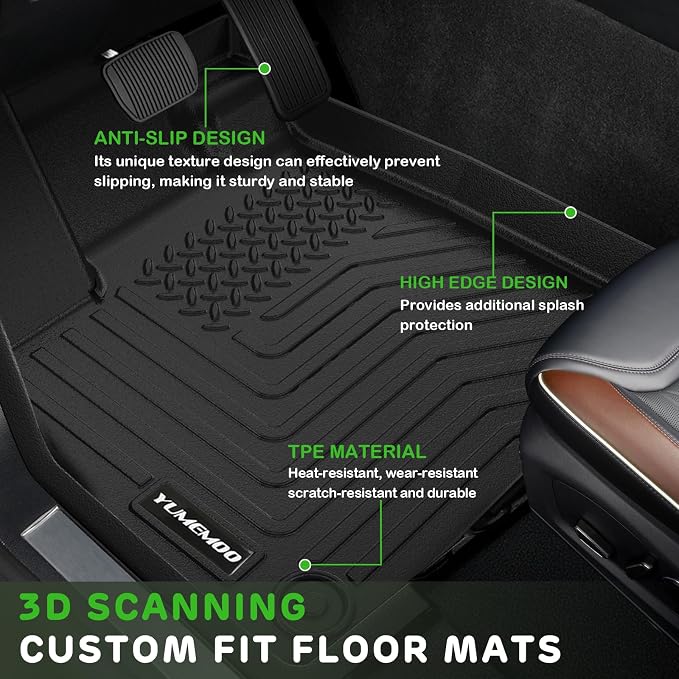 Floor Mats for 2025 2026 Nissan Murano Upgrade Trunk Mat All Weather Floor Liners TPE Rubber Cargo Liner Fit for Nissan Murano 2025 2026 Anti-Slip Full Set Automobile Mats Accessories