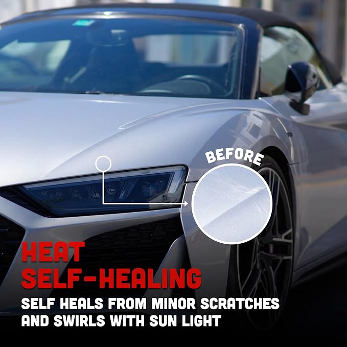 United Matte Clear PPF Paint Protection Film - 7.5 mil TPU Polyurethane Automotive Clear Bra, Self Healing, UV Protection, Scratch and Stain Resistant Vinyl Wrap, 60 in x 12 in Sample Size