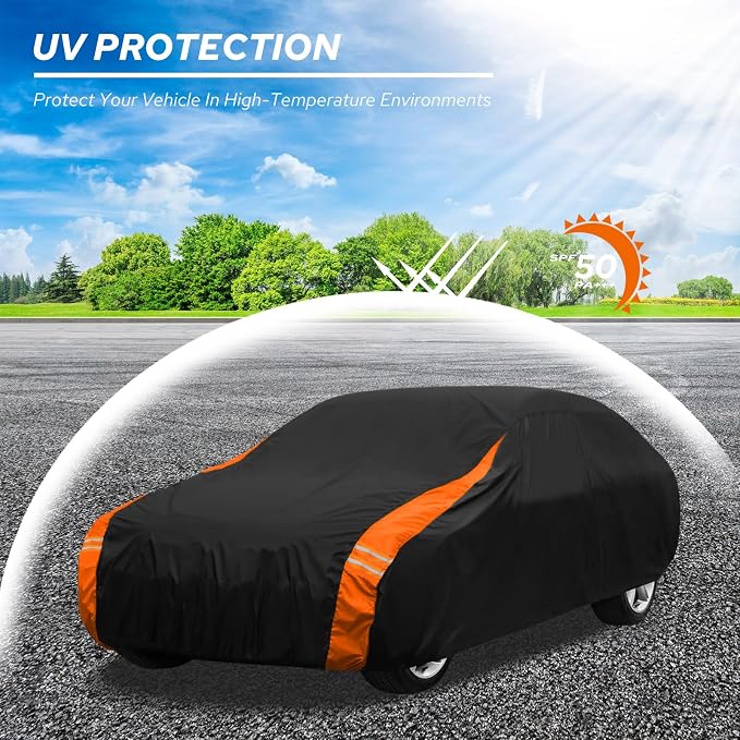 10-Layer for Chevy Corvette C3 Car Cover Waterproof All Weather for Automobiles, Outdoor Full Exterior Covers Soft Cotton Lining with Door Zipper, Fit for Corvette C3 1968-1982
