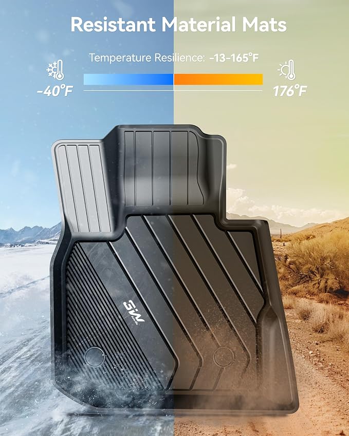 3W 2018-2024 BMW X3 Floor Mats & 2019-2025 X4 Floor Liner, All Weather TPE Custom Fit Accessories for X3 G01 X4 G02 30i M40i 30e M BMW X4 M M40i xDrive30i Full Set Car Mats, 5PCS