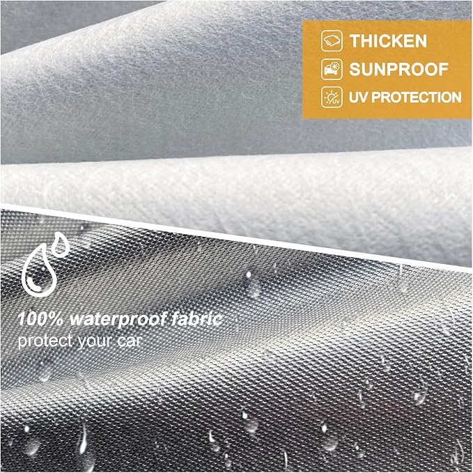Multilayers Truck Cover Waterproof All Weather, Heavy Duty Outdoor Pickup Car Cover, Rain Snow Sun Uv Protection, Fit Ford F150, Chevy Silverado, Dodge Ram 1500 etc, XXL-250 x 79 x 71 inch