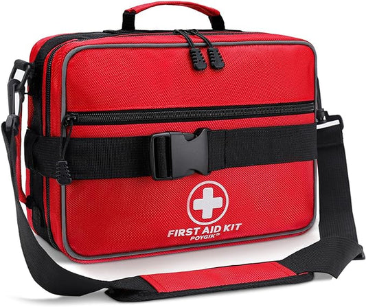 Poygik Premium 420 Piece Large First Aid Kit for Home, Car, Travel, Camping, Truck, Hiking, Sports, Office, Vehicle & Outdoor Emergencies - Emergency Medical Kits, Businesses & Home Medical Supplies