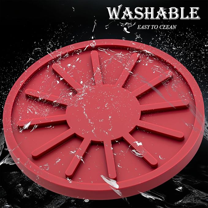2-Piece Non-Slip Car Cup Holder Coaster – 2.75 Inch Auto Insert, Universal Fit for Cars & SUVs – Durable & Easy to Clean Drink Mat (Red)