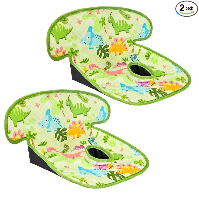 INFANZIA Dry Seat,Car Seat Protector Waterproof Carseat Liner Potty Training Toddlers, Baby and Infants, Piddle Pad for Carseats Strollers (Green, 2 Packs