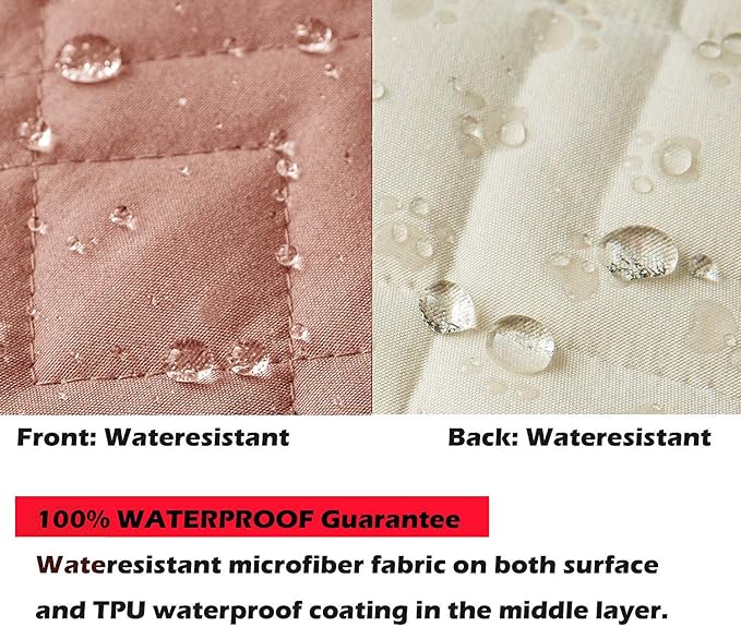 Ameritex Waterproof Nonslip Recliner Cover Stay in Place, Dog Chair Cover Furniture Protector, Ideal Recliner Slipcovers for Pets and Kids (Pink, 23")