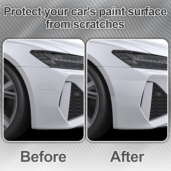 Arespark Car Door Edge Protector, Clear Carbon Fiber Sill Guard Vinyl Film with Anti-Scratch Anti-Collision Protection for Most Vehicles with Free Tool Kit (4inx30ft)