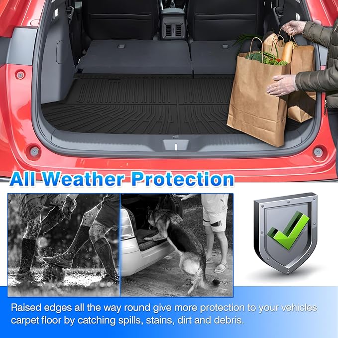 HR-V Cargo Liner - Fits for Honda HR-V 2023-2026, Sport | LX | EX-L FWD&AWD (Include w/o BSI Model), All Weather Cargo Trunk Mat for HRV Accessories Heavy Duty Black