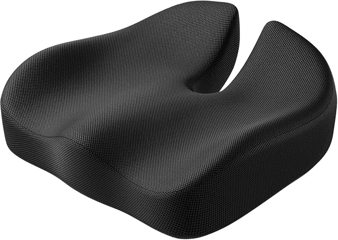 CJACSOC Seat Cushion, Extra Large Memory Foam Cushion for Office Chair Cushions, Ergonomic Cushions Pad Pillow for Pressure Relief Sciatica & Pain Relief for Long Sitting