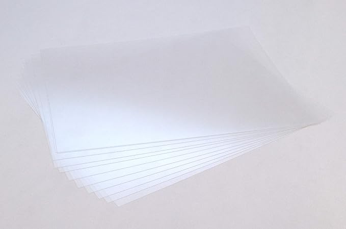 Grafix Dura-Lar 0.007" Film, Ultra Clear, Glossy 8.5"x11", Sheet, Mylar/Acetate Alternative for, Blank Stencils and Templates, Protection, Transparencies, Windows, Arts and Crafts, Pack of 100