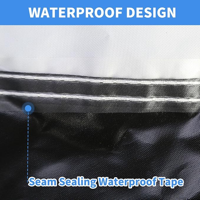 Coverado Car Cover Waterproof All Weather, Lightweight Outdoor Full Exterior Covers Sealed with PU Waterproof Tape, Sedan Car Cover Snow Wind UV Hail Protection Universal Fit for Sedan (191"-200")