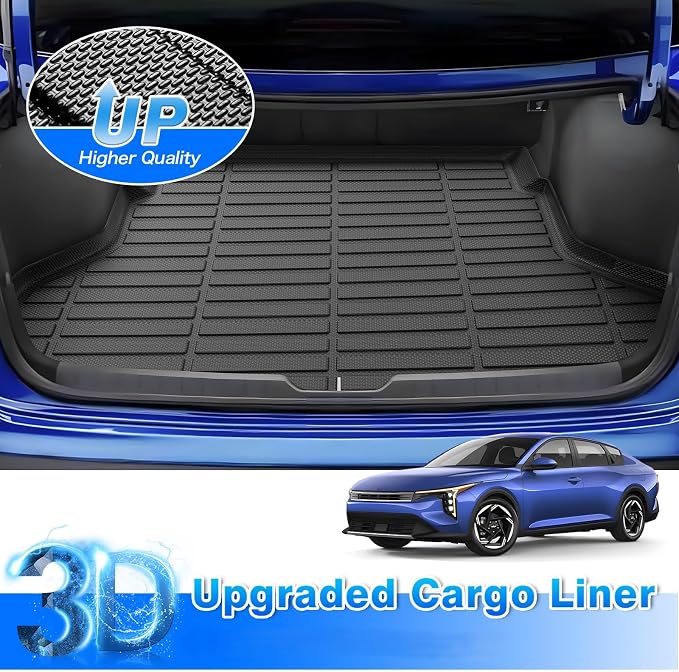 Cartist Cargo Mat Compatible with Kia K4 2025 2026 Accessories Trunk Mat TPE All Weather Anti-Slip Odorless Cargo Liner for K4 Accessories
