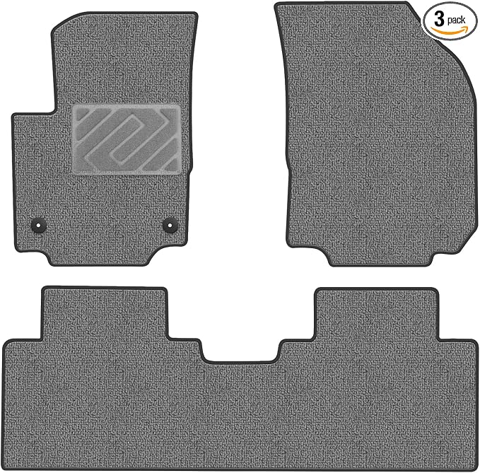 Carpet Floor Mats Fit for Chevy Equinox/GMC Terrain 2018-2024 (Not for EV) | All Weather Anti-Slip Waterproof Floor Liner - 3pcs (Gray)