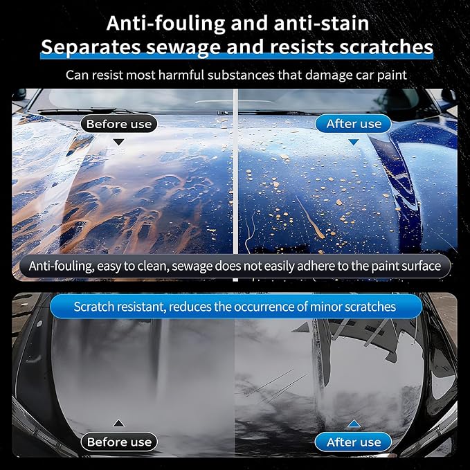 SOPAMI 3-Pack Advanced Car Coating Spray, Quick-Acting Polish & Wax | for Scratch Removal, Waterless Wash, and Glass Oil Film Cleaning （500ml/16.91Ounces）