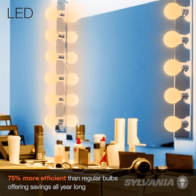 Sylvania ECO LED Light Bulb, G25 Globe, 40W Equivalent, Efficient 3.5W, 7 Year, 325 Lumens, Frosted, 2700K, Soft White - 3 Pack (40880)