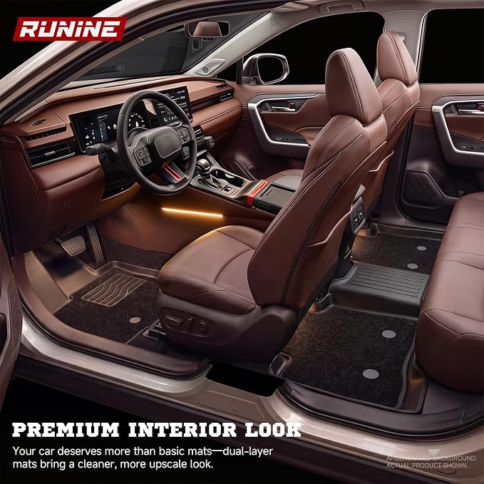 Floor Mats for 2026 Toyota RAV4 Plug in Hybrid (Suitable for PHEV), Cargo Mat and Backrest Mats, Dual Layers Custom Fit TPE All Weather 2026 RAV4 Floor Mats Full Set, 2026 RAV4 PHEV Accessories
