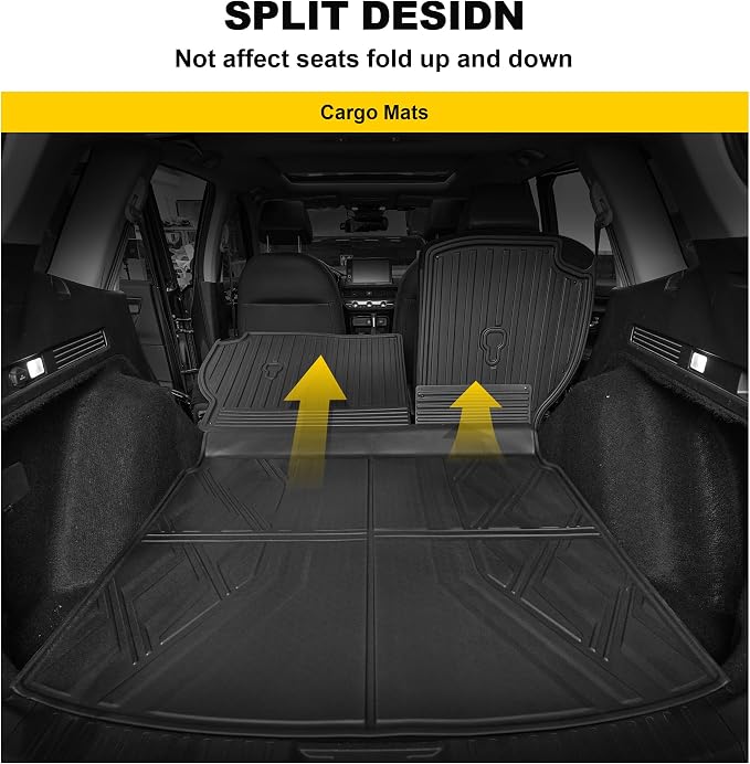 Cargo Liner Fit for Honda CRV 2023-2026 (Gasoline & Hybrid) | TTX LIGHTING Cargo Mat (Upper Deck) with Back Seat Protectors All-Weather TPE CR-V Accessories Backrest Mats