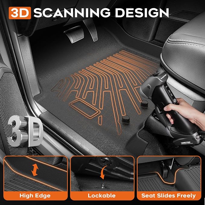 Mixsuper Floor mat for 2009-2018 Dodge Ram 1500 Quad Cab, 2019-2024 Ram 1500 Classic Quad Cab,All Weather TPE Rubber Floor Liners Protection for Car Accessories,2 Row Anti-Slip Car Mats, Black
