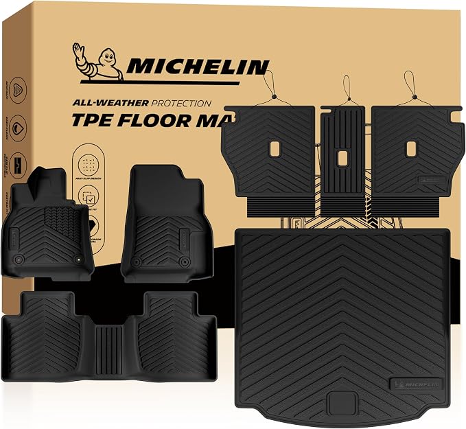 Michelin Vehicle Mats, All-Weather TPE Custom Fit Liner for 2026 Mazda CX-5 (7 Piece), Premier