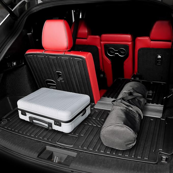 Cargo Mat for 2022-2026 Acura MDX Accessories, All Weather TPE Cargo Liner with Backrest Mat and Left Storage Mat for 2025 2026 Acura MDX Type S Accessories