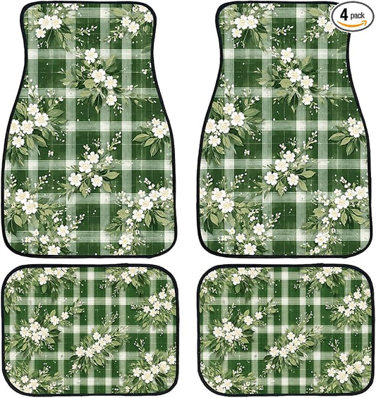 Wildflower Car Floor Mats Set of 4 Colorful Bloom Floral Field Automotive Foot Mats Rugs Carpet for Car Non-Slip Auto Car Accessories Universal Fit Car Accessories for Truck