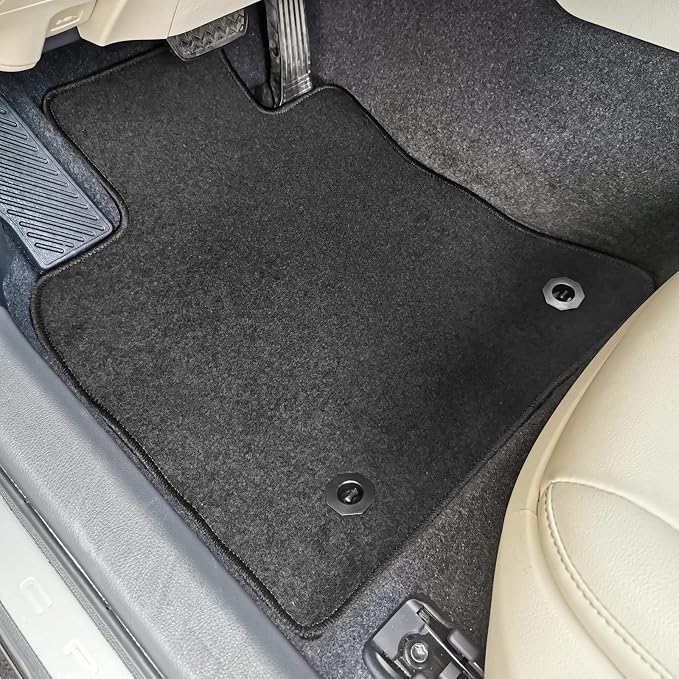 Fit 2018-2024 Toyota Camry Floor Mats IKON Style Nylon Gray | IKON MOTORSPORTS, Carpet Front & Rear 4PC Set, 2019 2020