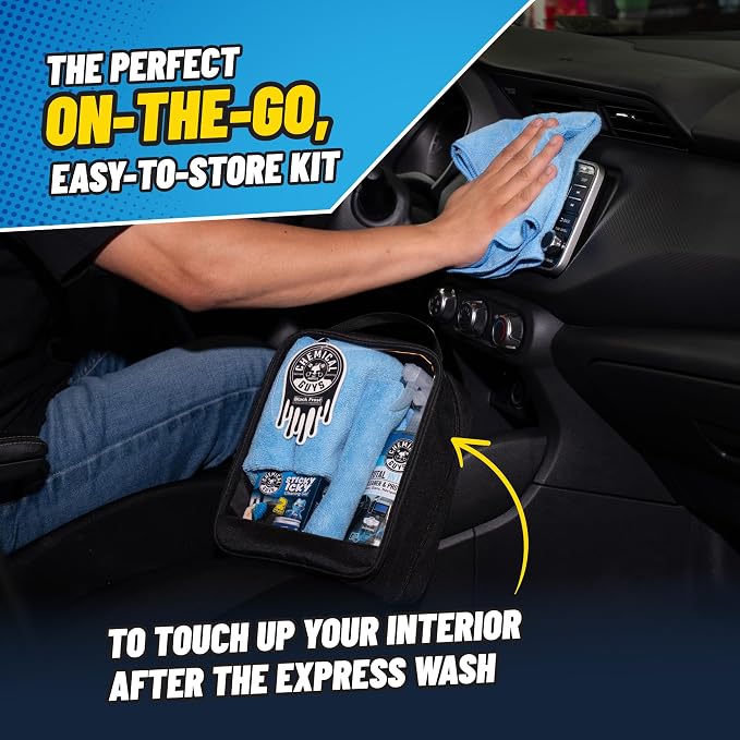 Chemical Guys, Interior On the Go Car Wash Kit, Cleaners & Protectants Set | Compact kit with interior cleaners and protectants for quick interior detailing at home or on the go