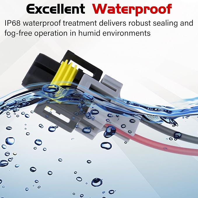2 PCS Fog Light Connector Plugs Wiring Harness | H11 H9 H8 880 881 Headlights Female Adapter Wiring Harness Sockets, Waterproof Pigtail Adapter Plug for Headlights Fog Lights