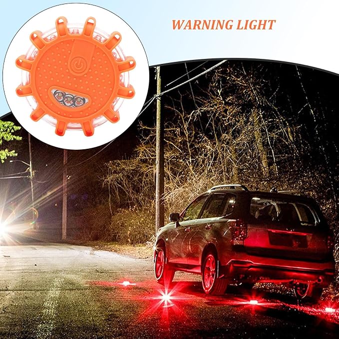 LED Flashing Light Waterproof Hook Flashing Safety Flares | Roadside for Roadside Safety, Sedan, Minivan, Caravan