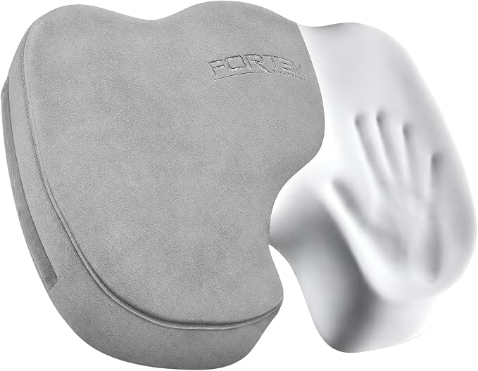 FORTEM Seat Cushion, Office Chair Cushion, Memory Foam Car Seat Cushions, Sciatica Coccyx Tailbone Pain Relief, Chair Cushions for Back Support, Sitting Pad for Gaming, Washable Cover, Non Slip