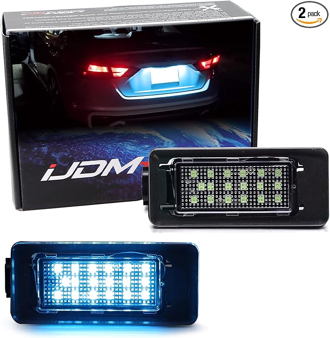 iJDMTOY Ice Blue Full LED License Plate Light Kit Compatible With Nissan 2019/2020-up Altima Sentra Versa Rogue, By 18-SMD Aqua LEDs & Can-bus Error Free