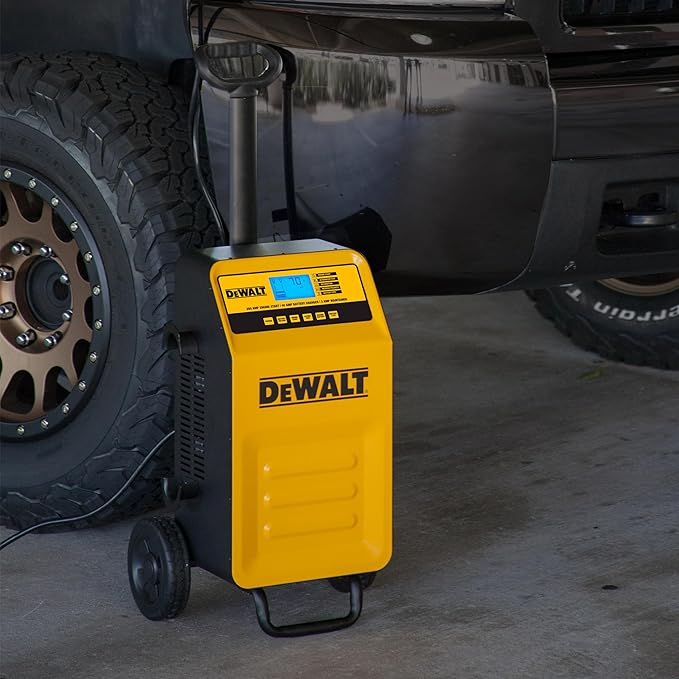 DeWalt DXAEC200 Professional Rolling 40 Amp Battery Charger, 3 Amp Maintainer with 200 Amp Engine Start | 200 Amp Engine Start, 40 Amp Charger, 3 Amp Maintainer