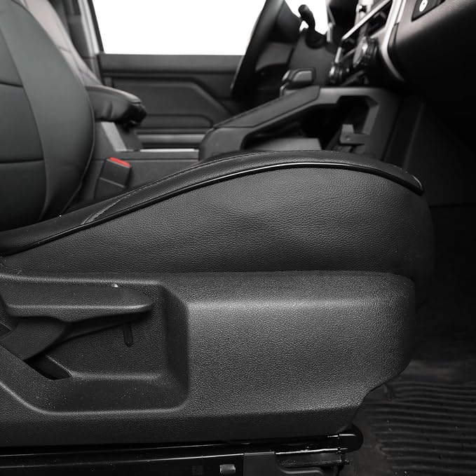 EKR Custom Fit Tacoma Front Car Seat Covers for Toyota Tacoma (Petrol & Hybrid) 2024 2025 2026 Double cab SR/SR5/TRD Sport/TRD Off-Road/Limited - Front Row Only,Faux Leather(Black)