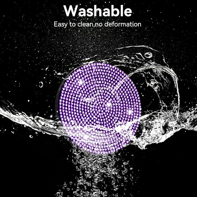 SINGARO Bling Cup Holder Coasters for Car, 4PCS Universal Non-Slip Cup Holder, Embedded Decorative Coasters, Shiny Crystal Car Interior Accessories Gifts for Women (Purple)
