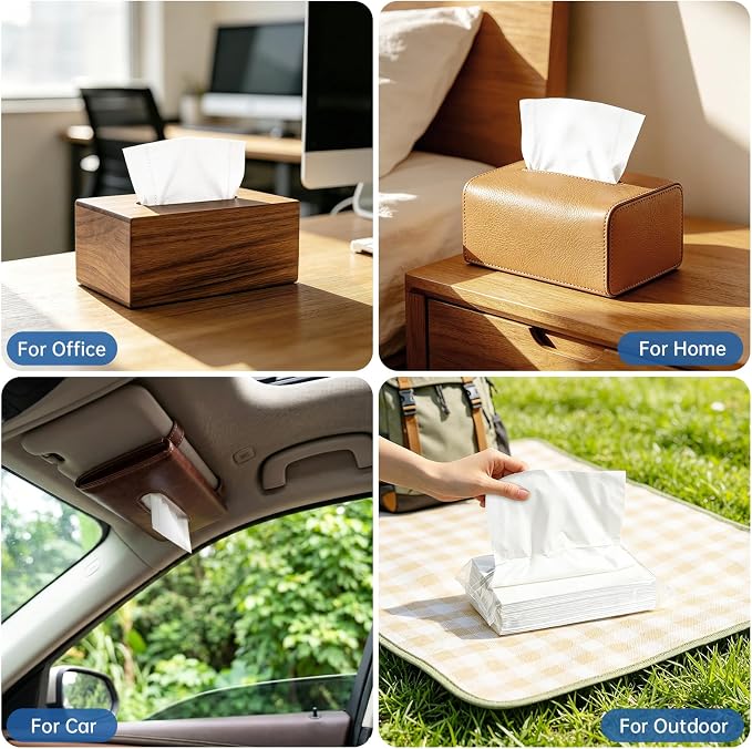 Car Tissue Refill 540 Sheets Facial Tissue Refills Travel Tissue Tubes Box(3-Ply 6 Packs)