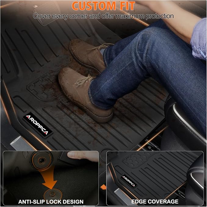 All Weather Floor Mats Cargo Liner for 2025 2026 Kia K4, TPE Rubber Floor Liners Anti-Slip Full Set Automotive Mats for 2025 2026 Kia K4 Accessories