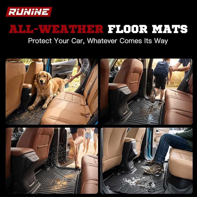 Floor Mats for 2027 Chevrolet Bolt Full Set(with Trunk Lower Storage Mat), All Weather Custom Fit for 2027 Chevrolet Bolt Floor Mats, Trunk Mat, Backrest Mats, Trunk Storage Mat 2027 Bolt Accessories