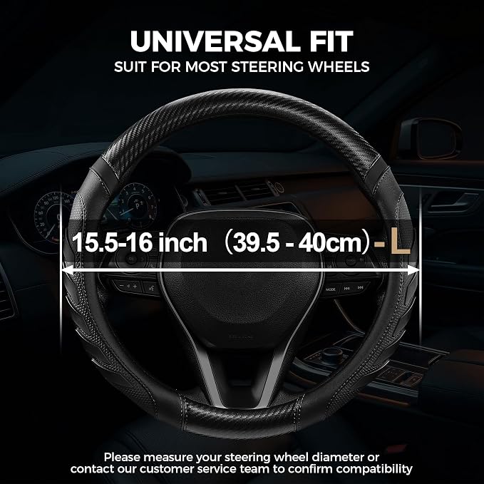 West Llama Car Steering Wheel Cover for Truck, Sporty Anti-Slip, 15.5-16 Inch