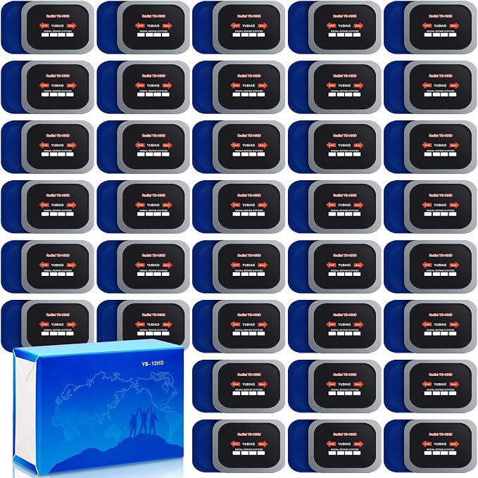 Tallew 80 Pcs Tire Patch Heavy Duty Rubber Patches Radial Repair Patch Tube and Tire Plug Kit Emergency Repair Tool for Puncture Car Truck Bus Tractor Vehicle (2.56 x 3.15 Inch)
